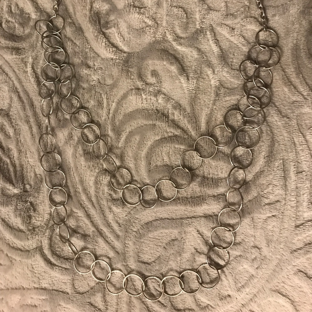 Silver multi-layer necklace